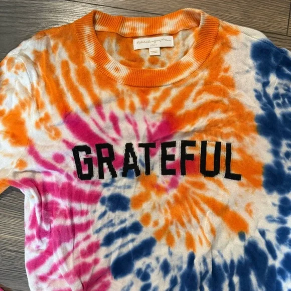 Spiritual Gangster Tie-Dye Grateful Sweater - Orange, Blue, Pink - Picture 6 of 6